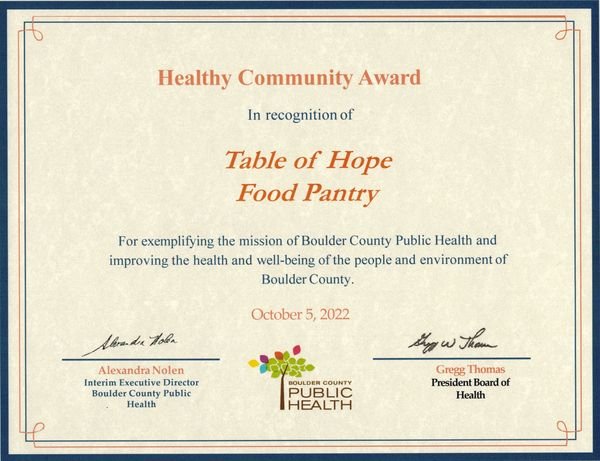 Healthy Community Award